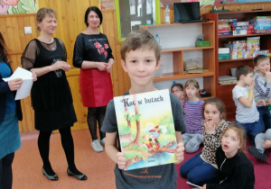 Piotr rozpoznał zagadke pt. "Kot w butach"