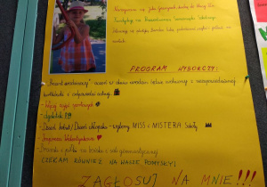 Julia Gawryszek i jej plakat wyborczy