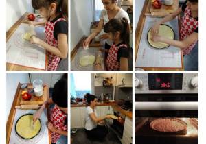 Oliwka i jej mama przygotowują ciasto.