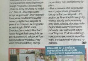 Artykuł w papierowej wersji gazety