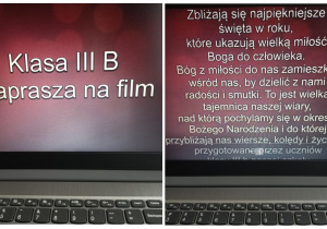 Klasa 3b zaprasza na Jasełka.