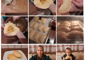 Amelia upiekła argentyńskie pierogi empanadas z kurczakiem.