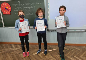 Laureaci konkursu z kl. 3c