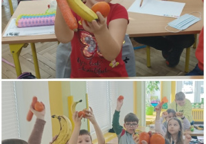 Pomarańczowe i żółte warzywa i owoce.