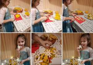 Zoriana przygotowuje talerz ulubionych owoców.
