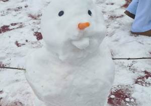 Oj, niegrzecznie bałwanku tak język pokazywać!